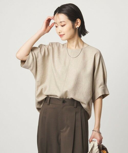 green label relaxing / グリーンレーベル リラクシング シャツ・ブラウス | リネンライク ブラウス マシンウォッシャブル ストレッチ UVカット | 詳細1