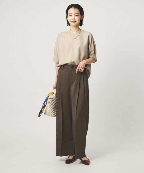 green label relaxing / グリーンレーベル リラクシング シャツ・ブラウス | リネンライク ブラウス マシンウォッシャブル ストレッチ UVカット | 詳細3