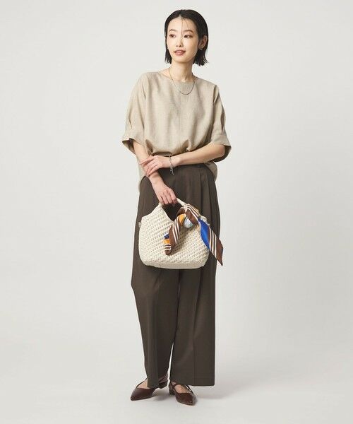 green label relaxing / グリーンレーベル リラクシング シャツ・ブラウス | リネンライク ブラウス マシンウォッシャブル ストレッチ UVカット | 詳細4