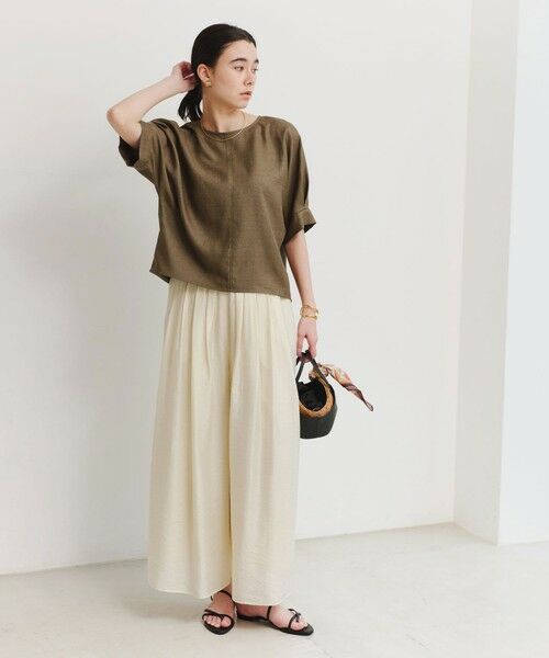 green label relaxing / グリーンレーベル リラクシング シャツ・ブラウス | リネンライク ブラウス マシンウォッシャブル ストレッチ UVカット | 詳細19