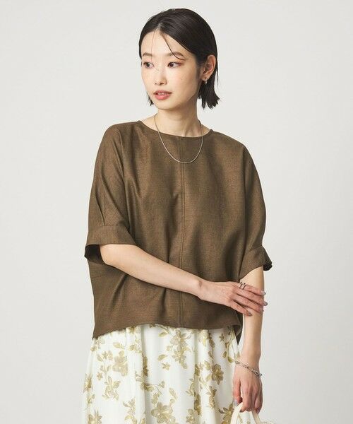 green label relaxing / グリーンレーベル リラクシング シャツ・ブラウス | リネンライク ブラウス マシンウォッシャブル ストレッチ UVカット | 詳細12