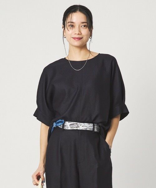 green label relaxing / グリーンレーベル リラクシング シャツ・ブラウス | リネンライク ブラウス マシンウォッシャブル ストレッチ UVカット | 詳細25