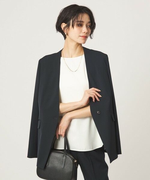 green label relaxing / グリーンレーベル リラクシング シャツ・ブラウス | クルーネック ショートスリーブ ブラウス マシンウォッシャブル UVカット | 詳細2
