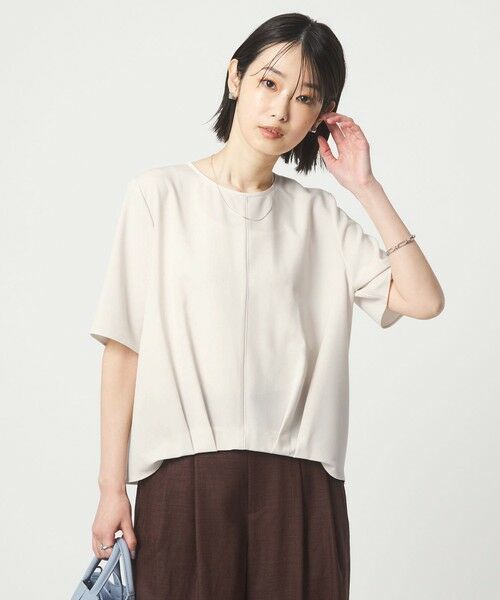 green label relaxing / グリーンレーベル リラクシング シャツ・ブラウス | ライン TEE ブラス（OFF WHITE）