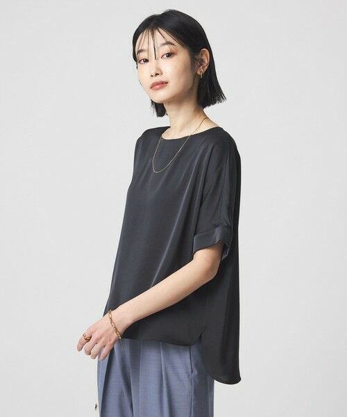 green label relaxing / グリーンレーベル リラクシング シャツ・ブラウス | サテン TEE ブラウス | 詳細17