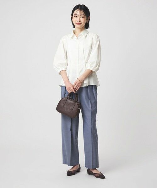 green label relaxing / グリーンレーベル リラクシング シャツ・ブラウス | ウエスト タック フレア シャツ | 詳細4