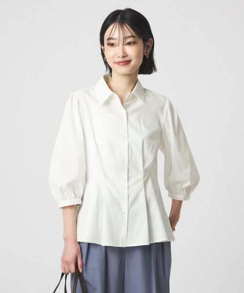 green label relaxing / グリーンレーベル リラクシング シャツ・ブラウス | ウエスト タック フレア シャツ | 詳細2