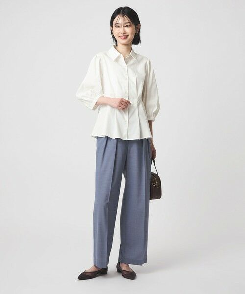 green label relaxing / グリーンレーベル リラクシング シャツ・ブラウス | ウエスト タック フレア シャツ | 詳細3