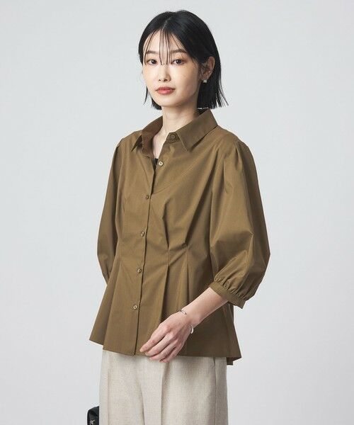 green label relaxing / グリーンレーベル リラクシング シャツ・ブラウス | ウエスト タック フレア シャツ | 詳細6