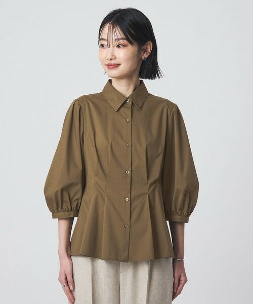 green label relaxing / グリーンレーベル リラクシング シャツ・ブラウス | ウエスト タック フレア シャツ | 詳細12