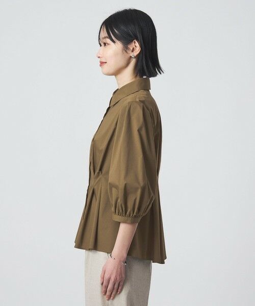 green label relaxing / グリーンレーベル リラクシング シャツ・ブラウス | ウエスト タック フレア シャツ | 詳細13