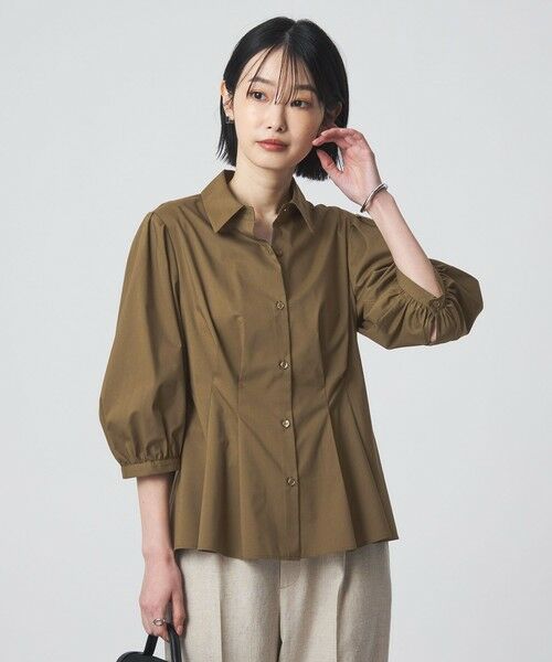 green label relaxing / グリーンレーベル リラクシング シャツ・ブラウス | ウエスト タック フレア シャツ | 詳細7