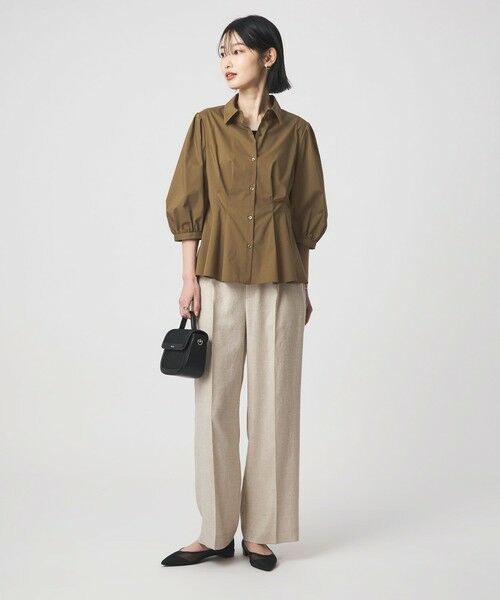 green label relaxing / グリーンレーベル リラクシング シャツ・ブラウス | ウエスト タック フレア シャツ | 詳細10