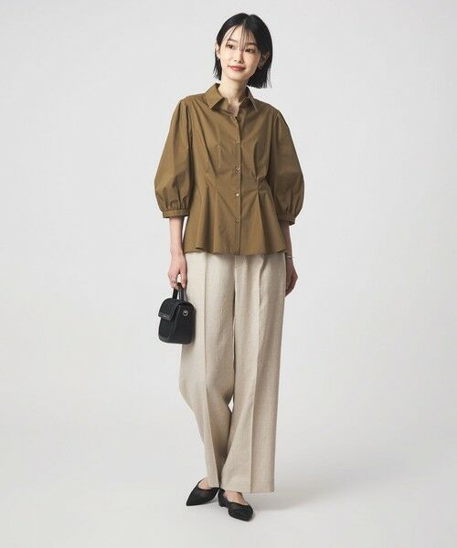 green label relaxing / グリーンレーベル リラクシング シャツ・ブラウス | ウエスト タック フレア シャツ | 詳細11