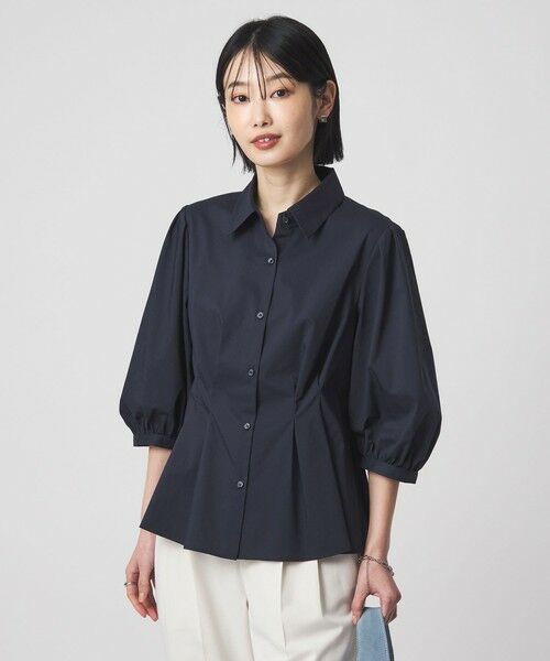 green label relaxing / グリーンレーベル リラクシング シャツ・ブラウス | ウエスト タック フレア シャツ | 詳細20