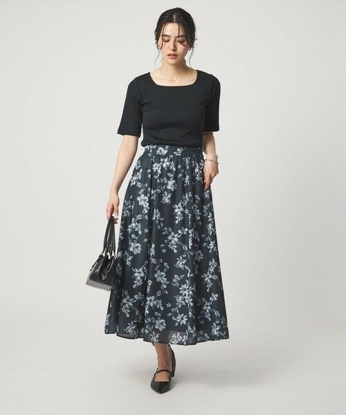 green label relaxing / グリーンレーベル リラクシング カットソー | ブライトリブ スクエアネック 5分袖 プルオーバー カットソー | 詳細9