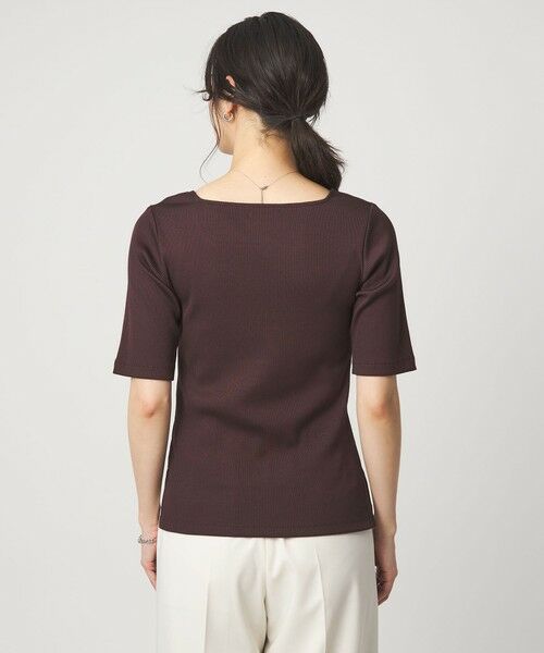 green label relaxing / グリーンレーベル リラクシング カットソー | ブライトリブ スクエアネック 5分袖 プルオーバー カットソー | 詳細18