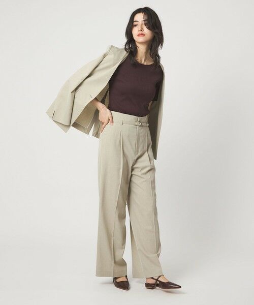 green label relaxing / グリーンレーベル リラクシング カットソー | ブライトリブ ボートネック 5分袖 プルオーバー カットソー | 詳細10