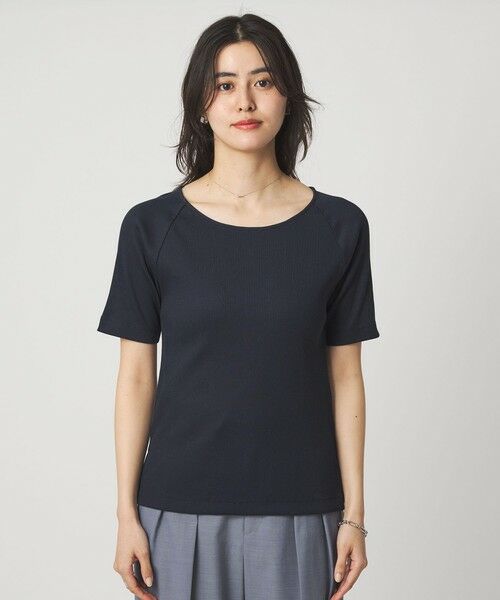 green label relaxing / グリーンレーベル リラクシング カットソー | ブライトリブ ボートネック 5分袖 プルオーバー カットソー | 詳細20