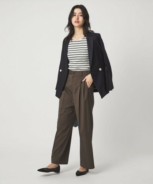 green label relaxing / グリーンレーベル リラクシング カットソー | ブライトリブ ボートネック 5分袖 プルオーバー カットソー | 詳細30