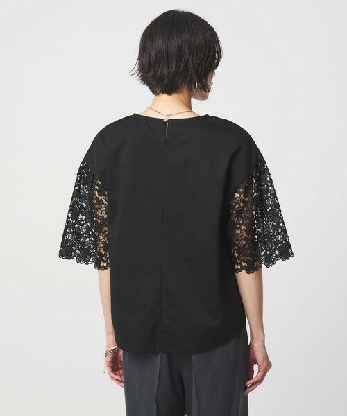 green label relaxing / グリーンレーベル リラクシング カットソー | 袖レース ドッキング プルオーバー カットソー | 詳細14