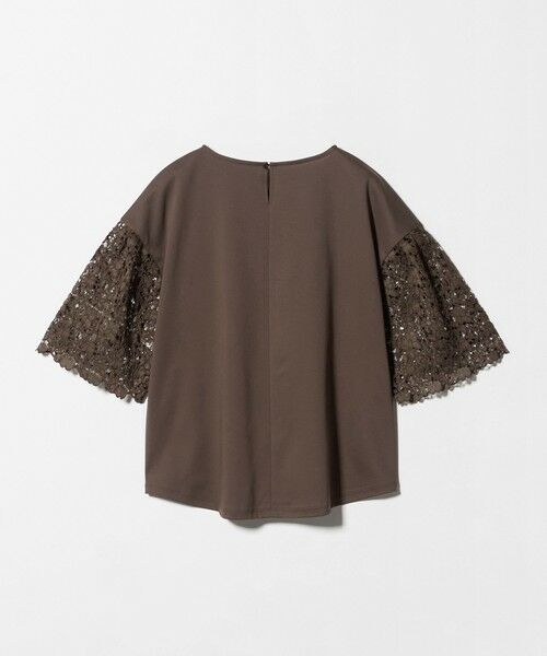 green label relaxing / グリーンレーベル リラクシング カットソー | 袖レース ドッキング プルオーバー カットソー | 詳細5