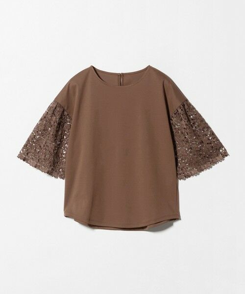 green label relaxing / グリーンレーベル リラクシング カットソー | 袖レース ドッキング プルオーバー カットソー | 詳細22