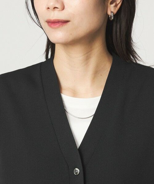 green label relaxing / グリーンレーベル リラクシング ベスト | フリル ドッキング ペプラム ニット ジレ ウォッシャブル | 詳細12