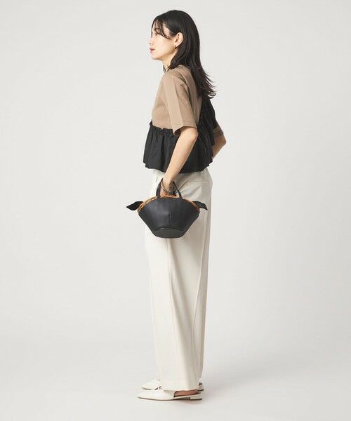 green label relaxing / グリーンレーベル リラクシング ニット・セーター | フリル ドッキング 5分袖 ニット プルオーバー ウォッシャブル | 詳細19