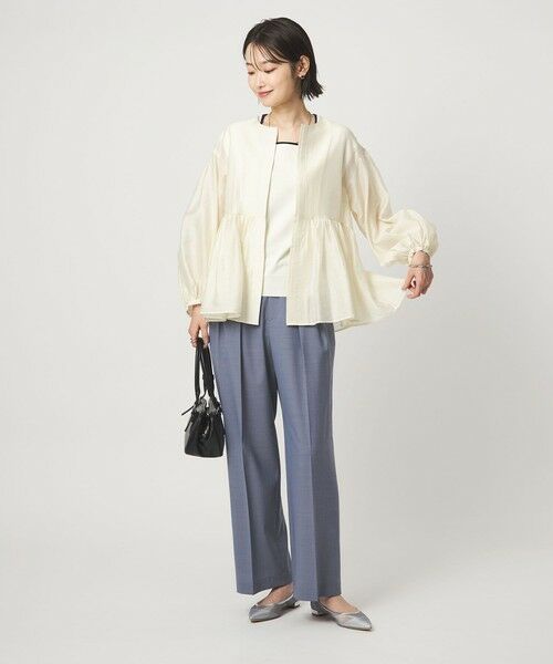 green label relaxing / グリーンレーベル リラクシング ニット・セーター | HIYOKE スクエアネック フレンチスリーブ ニット | 詳細5