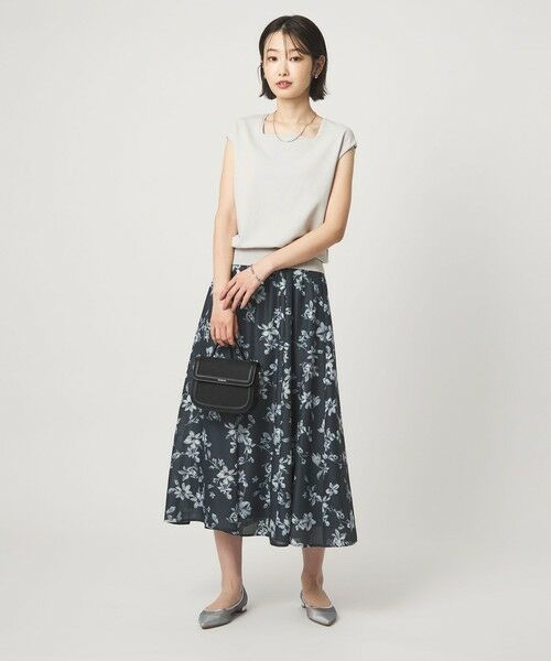 green label relaxing / グリーンレーベル リラクシング ニット・セーター | HIYOKE スクエアネック フレンチスリーブ ニット | 詳細9