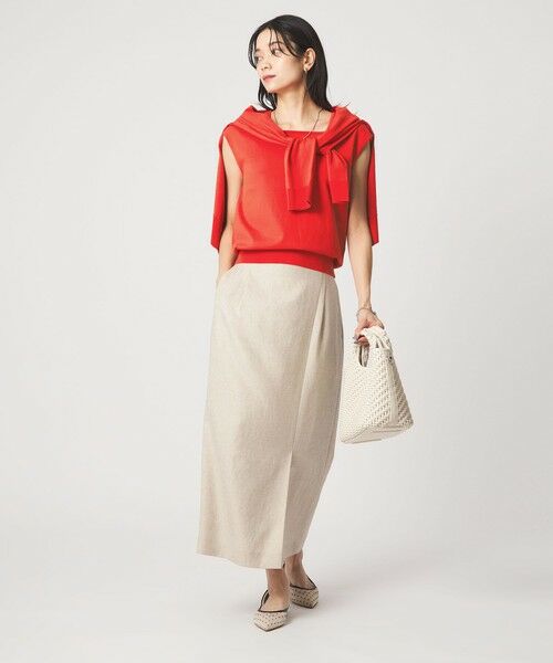 green label relaxing / グリーンレーベル リラクシング ニット・セーター | HIYOKE スクエアネック フレンチスリーブ ニット | 詳細17