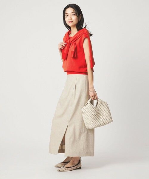 green label relaxing / グリーンレーベル リラクシング ニット・セーター | HIYOKE スクエアネック フレンチスリーブ ニット | 詳細18