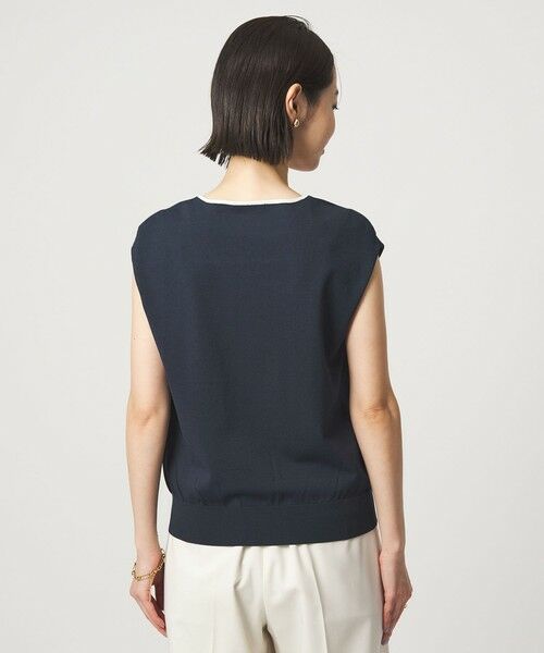 green label relaxing / グリーンレーベル リラクシング ニット・セーター | HIYOKE スクエアネック フレンチスリーブ ニット | 詳細25