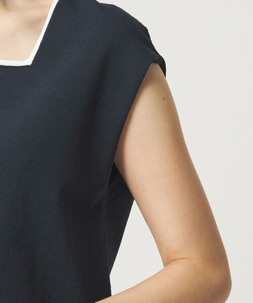 green label relaxing / グリーンレーベル リラクシング ニット・セーター | HIYOKE スクエアネック フレンチスリーブ ニット | 詳細27