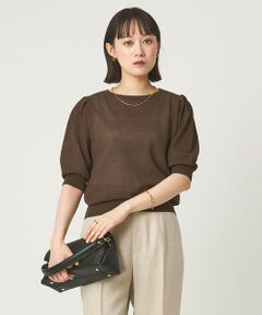 green label relaxing / グリーンレーベル リラクシング ニット・セーター | ハニカム タック スリーブ プルオーバー ニット