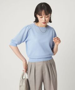 green label relaxing / グリーンレーベル リラクシング ニット・セーター | ハニカム タック スリーブ プルオーバー ニット