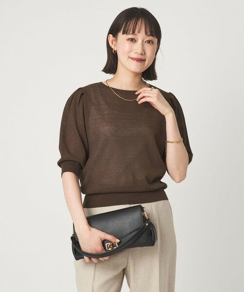 green label relaxing / グリーンレーベル リラクシング ニット・セーター | ハニカム タック スリーブ プルオーバー ニット | 詳細7