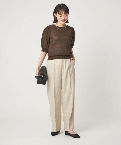 green label relaxing / グリーンレーベル リラクシング ニット・セーター | ハニカム タック スリーブ プルオーバー ニット | 詳細9