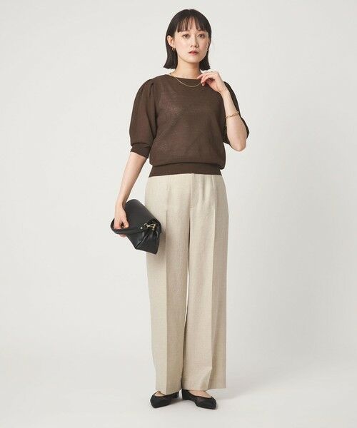 green label relaxing / グリーンレーベル リラクシング ニット・セーター | ハニカム タック スリーブ プルオーバー ニット | 詳細10