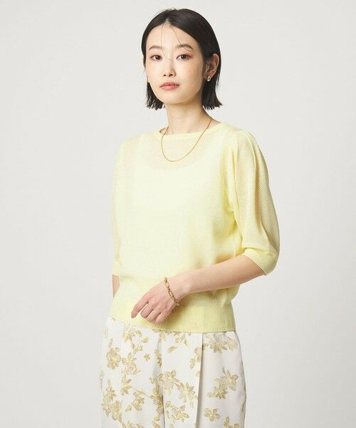 green label relaxing / グリーンレーベル リラクシング ニット・セーター | ハニカム タック スリーブ プルオーバー ニット | 詳細12