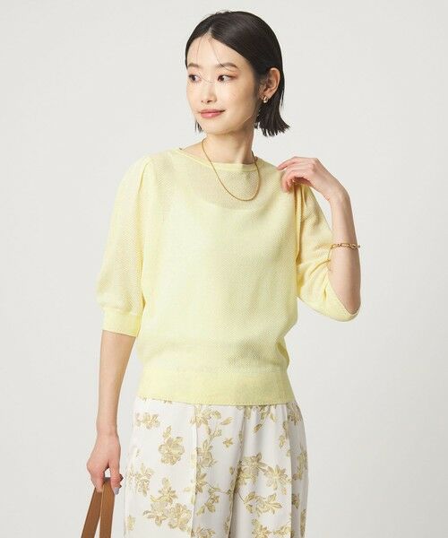 green label relaxing / グリーンレーベル リラクシング ニット・セーター | ハニカム タック スリーブ プルオーバー ニット | 詳細13