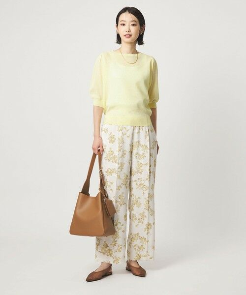 green label relaxing / グリーンレーベル リラクシング ニット・セーター | ハニカム タック スリーブ プルオーバー ニット | 詳細14