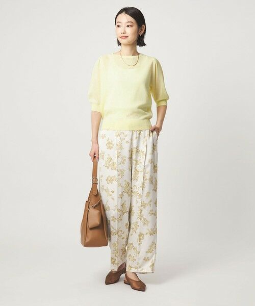 green label relaxing / グリーンレーベル リラクシング ニット・セーター | ハニカム タック スリーブ プルオーバー ニット | 詳細15