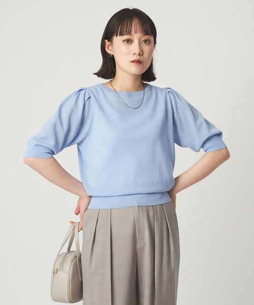 green label relaxing / グリーンレーベル リラクシング ニット・セーター | ハニカム タック スリーブ プルオーバー ニット | 詳細24