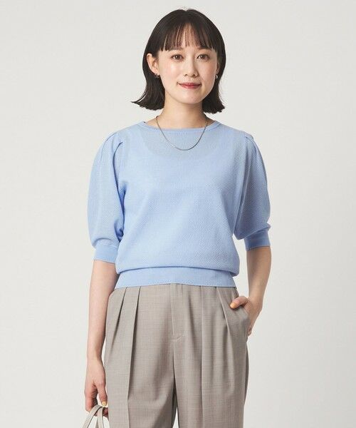 green label relaxing / グリーンレーベル リラクシング ニット・セーター | ハニカム タック スリーブ プルオーバー ニット | 詳細25