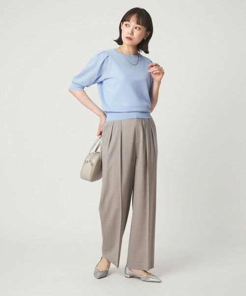 green label relaxing / グリーンレーベル リラクシング ニット・セーター | ハニカム タック スリーブ プルオーバー ニット | 詳細27