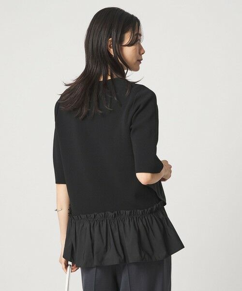 green label relaxing / グリーンレーベル リラクシング ニット・セーター | ドッキング ペプラム ショートスリーブ ニット プルオーバー ウォッシャブル | 詳細10