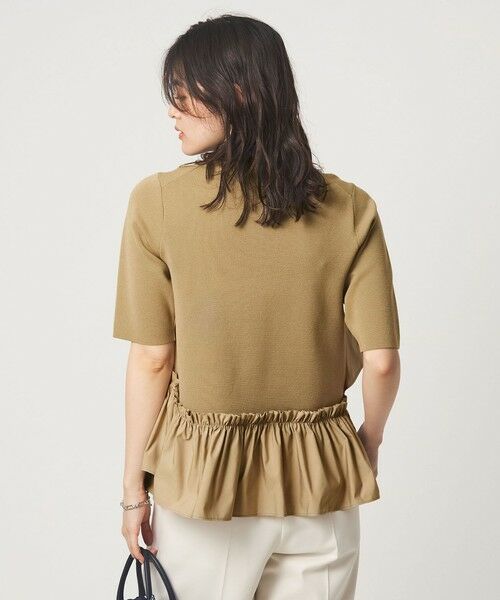 green label relaxing / グリーンレーベル リラクシング ニット・セーター | ドッキング ペプラム ショートスリーブ ニット プルオーバー ウォッシャブル | 詳細16