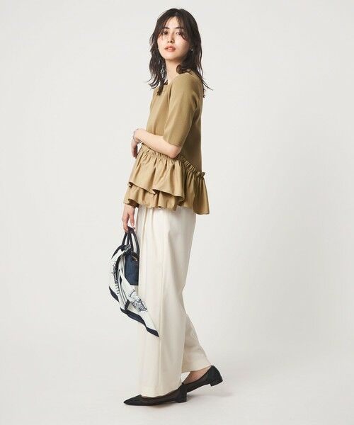 green label relaxing / グリーンレーベル リラクシング ニット・セーター | ドッキング ペプラム ショートスリーブ ニット プルオーバー ウォッシャブル | 詳細19